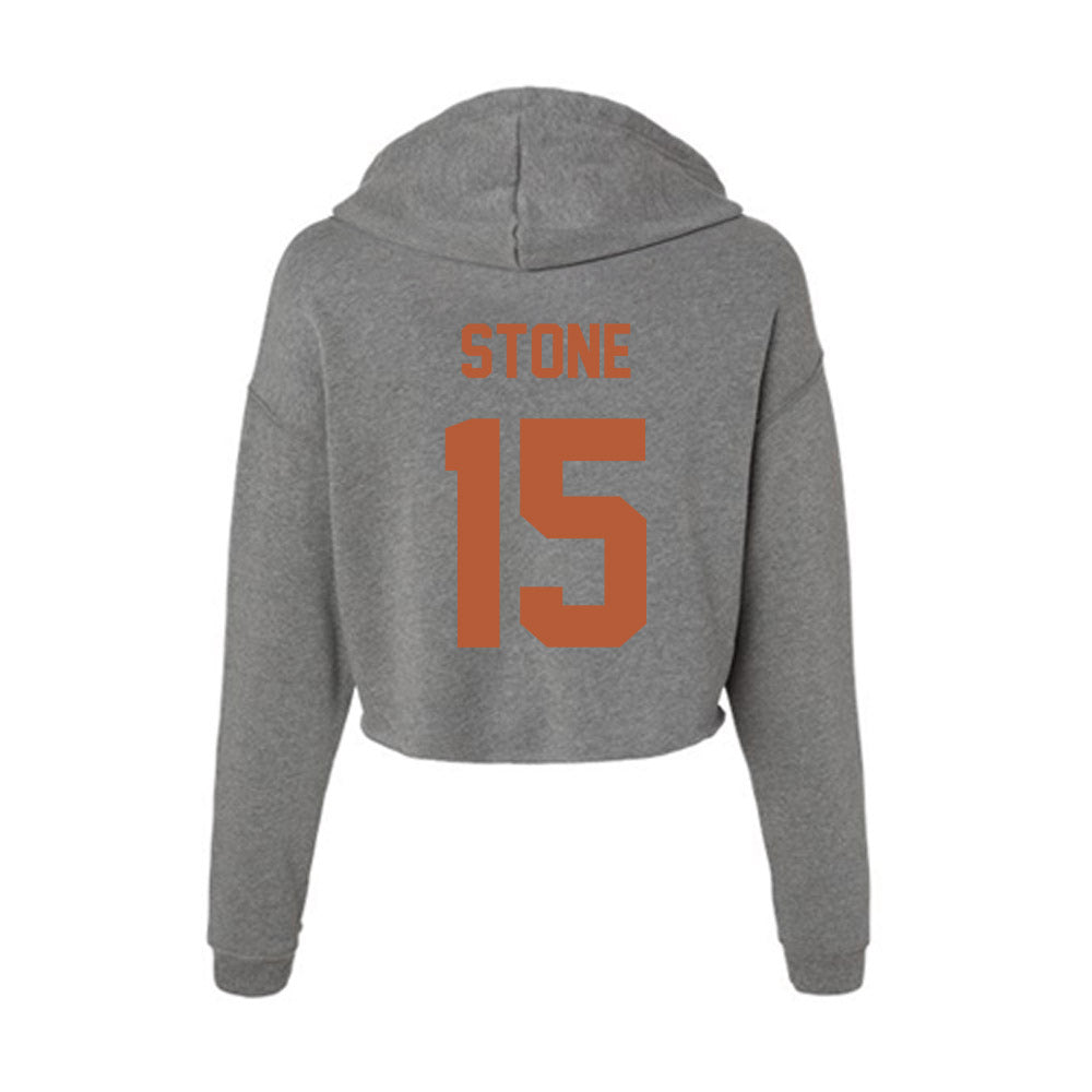 Texas - NCAA Football : Will Stone - Women's Crop Fleece Hoodie-1