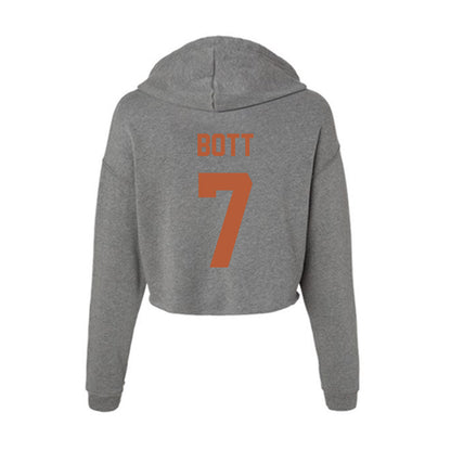 Texas - NCAA Men's Basketball : Cole Bott - Women's Crop Fleece Hoodie-1