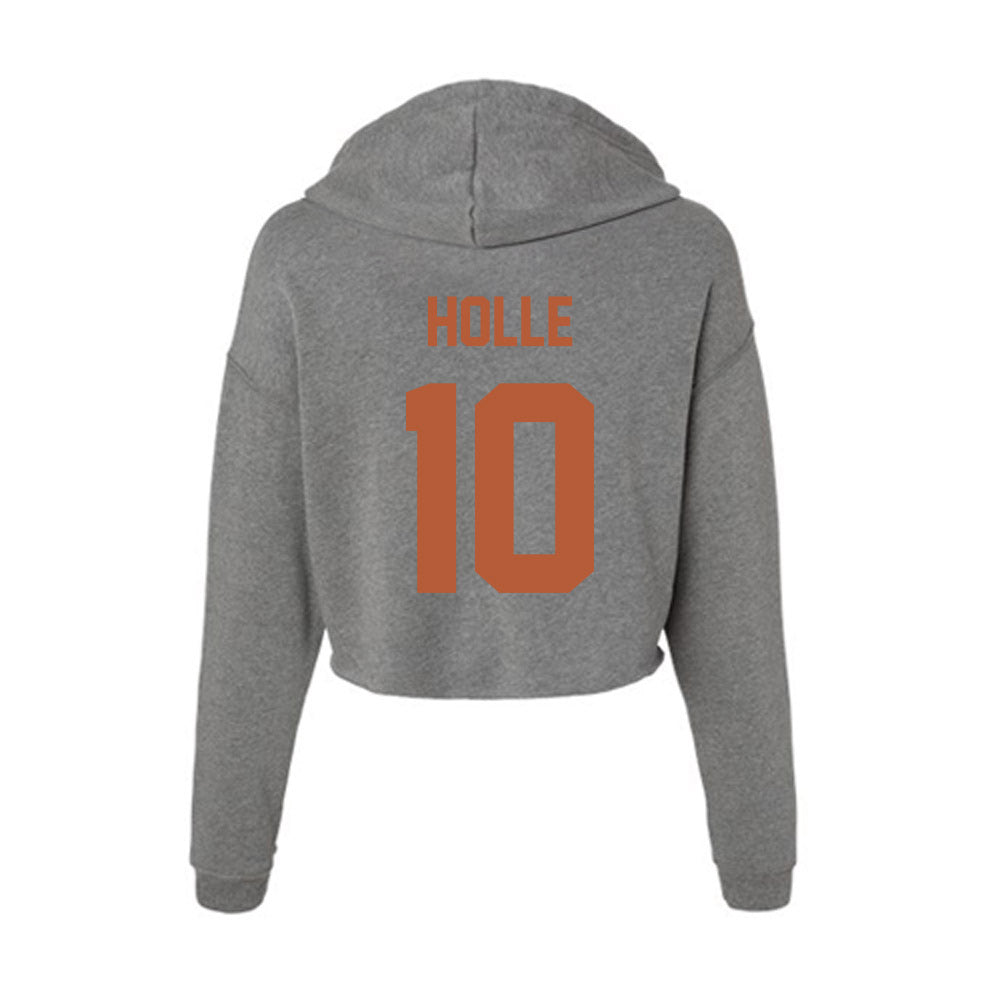 Texas - NCAA Women's Basketball : Shay Holle - Women's Crop Fleece Hoodie-1