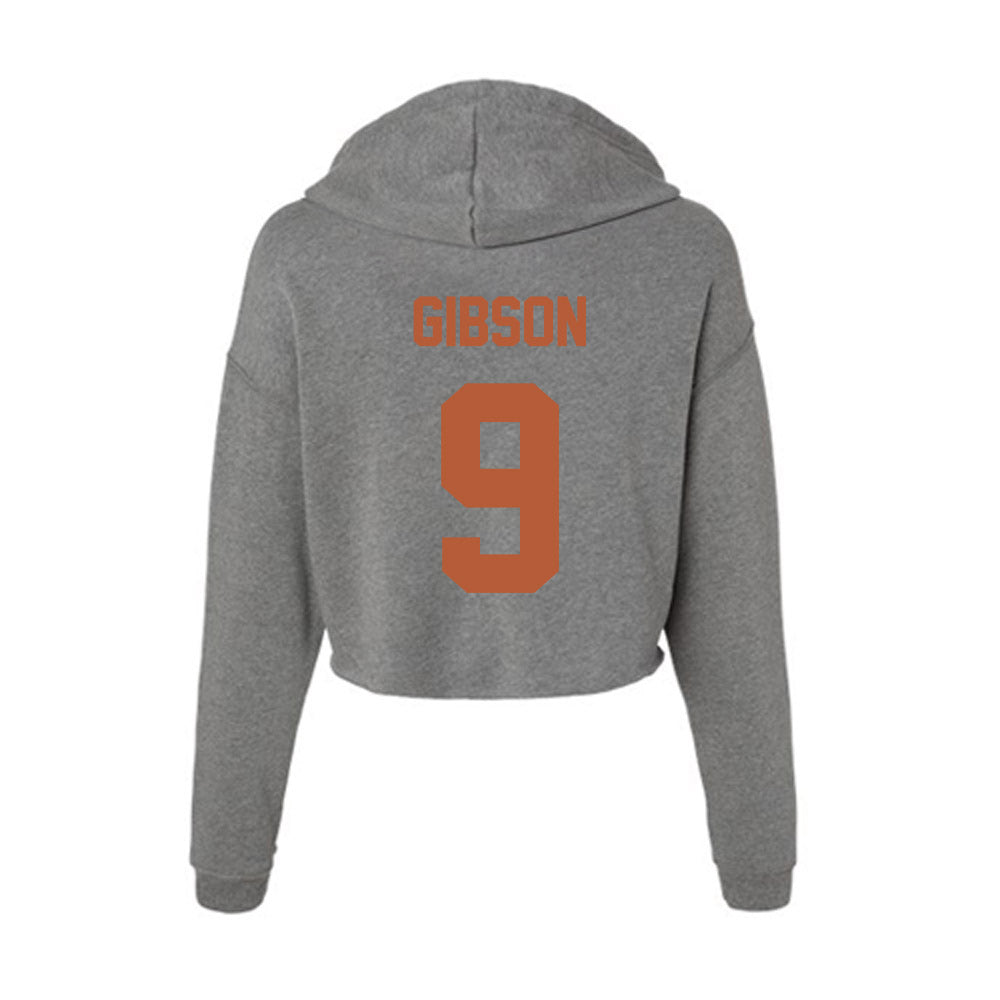 Texas - NCAA Football : Jerrick Gibson - Women's Crop Fleece Hoodie-1