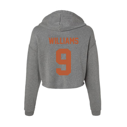 Texas - NCAA Baseball : Jonah Williams - Women's Crop Fleece Hoodie-1