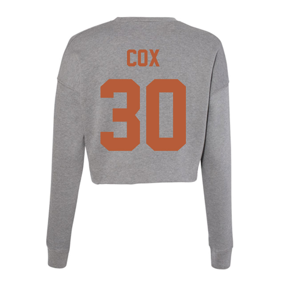 Texas - NCAA Women's Soccer : Sydney Cox - Women's Cropped Crew Fleece-1