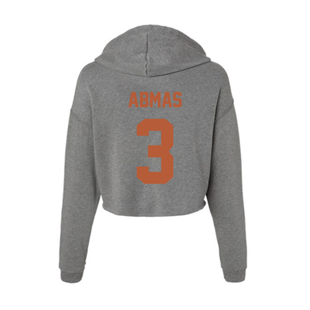 Texas - NCAA Men's Basketball : Max Abmas - Women's Crop Fleece Hoodie-1