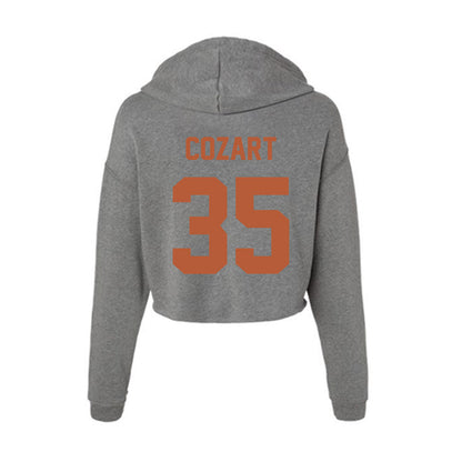Texas - NCAA Baseball : Samuel Cozart - Women's Crop Fleece Hoodie-1