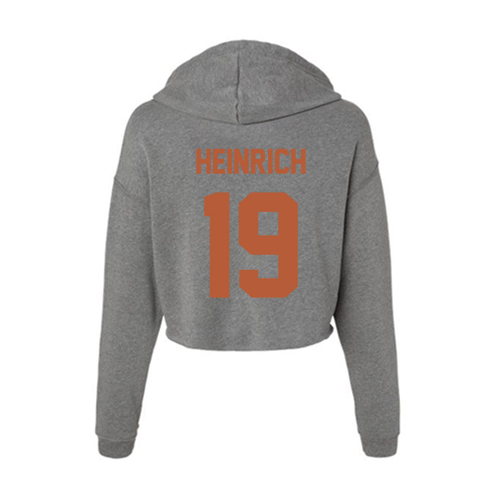 Texas - NCAA Women's Volleyball : Reilly Heinrich - Women's Crop Fleece Hoodie-1