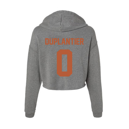 Texas - NCAA Baseball : Jayden Duplantier - Women's Crop Fleece Hoodie-1