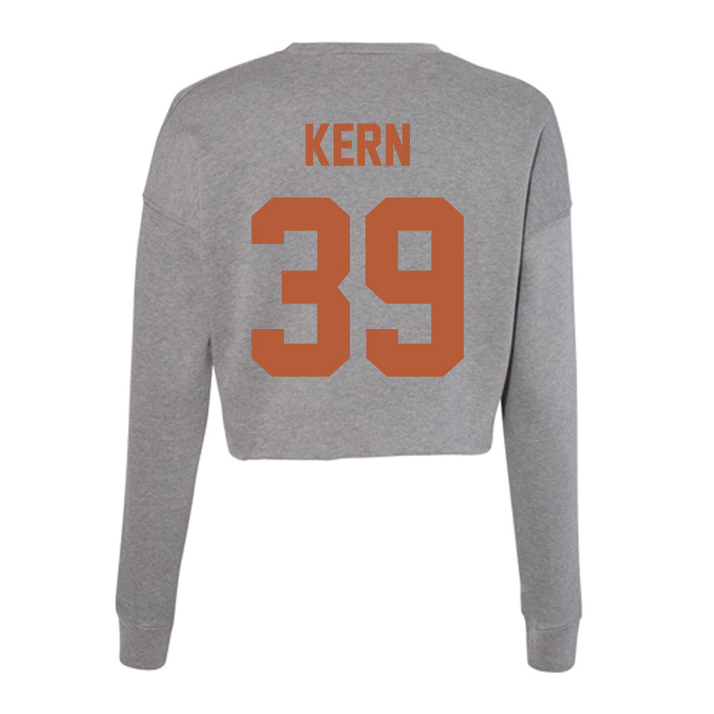 Texas - NCAA Football : Michael Kern - Women's Cropped Crew Fleece-1