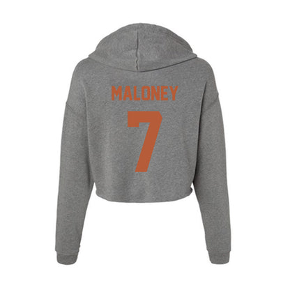 Texas - NCAA Softball : Ashton Maloney - Women's Crop Fleece Hoodie-1