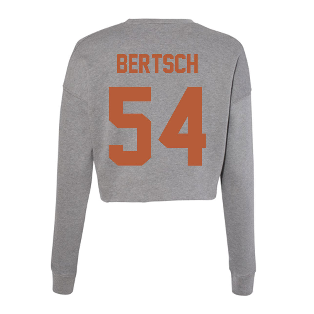 Texas - NCAA Baseball : Brandon Bertsch - Women's Cropped Crew Fleece-1