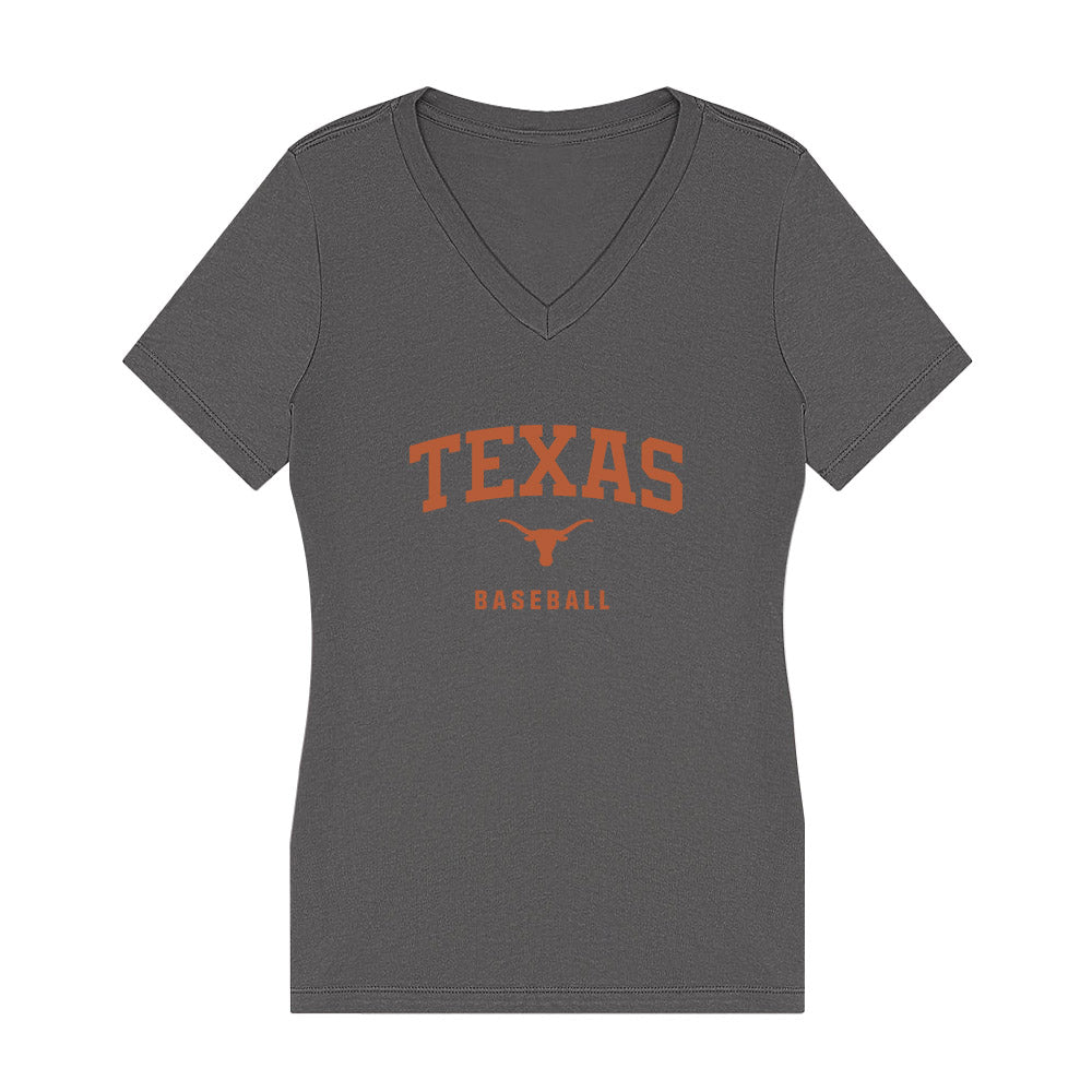 Texas - NCAA Baseball : Oliver Santos - Women's V-Neck T-Shirt-0