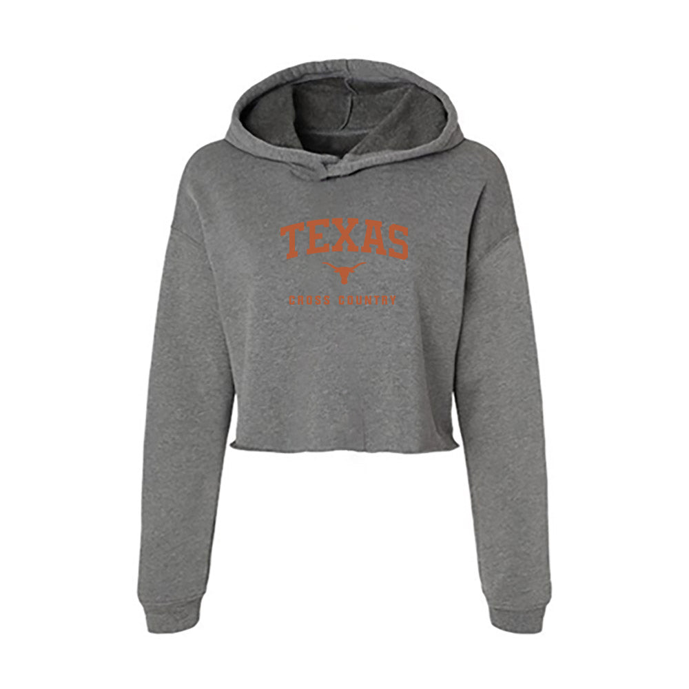 Texas - NCAA Women's Cross Country : Eva Jess - Women's Crop Fleece Hoodie-0