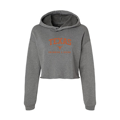 Texas - NCAA Men's Swimming & Diving : Jackson Huckabay - Women's Crop Fleece Hoodie-0