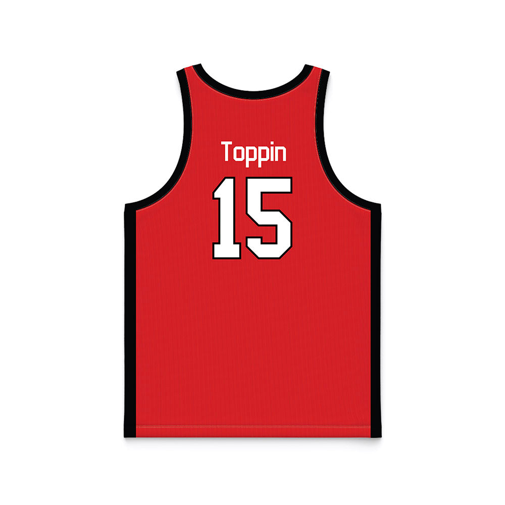 Texas Tech - NCAA Men's Basketball : JT Toppin - Basketball Jersey-1