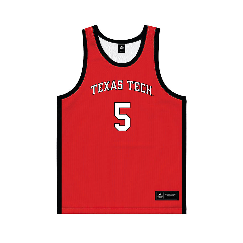Texas Tech - NCAA Men's Basketball : Josiah Moseley - Basketball Jersey-0