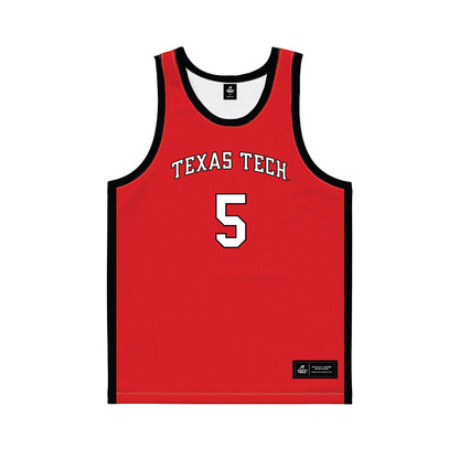 Texas Tech - NCAA Men's Basketball : Josiah Moseley - Basketball Jersey-0