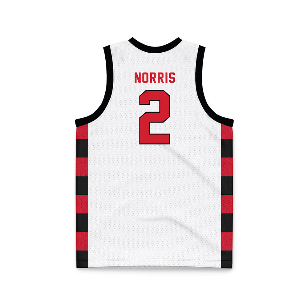 NWOSU - NCAA Men's Basketball : Justin Norris - White Basketball Jersey-1