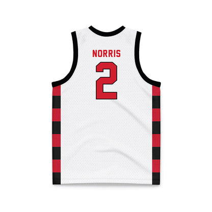 NWOSU - NCAA Men's Basketball : Justin Norris - White Basketball Jersey-1