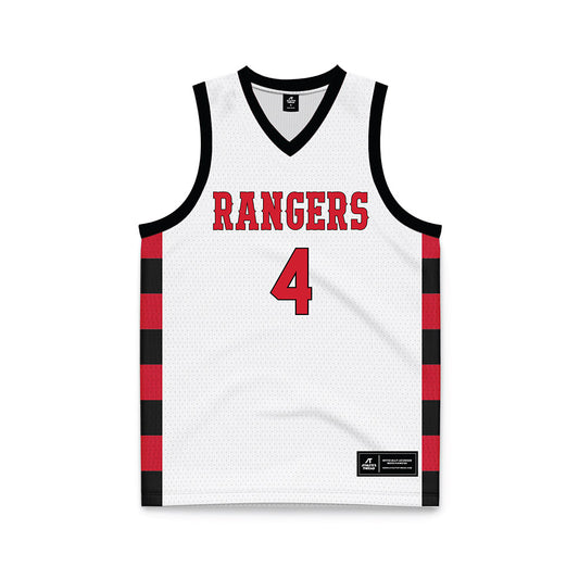 NWOSU - NCAA Men's Basketball : Mikey Hawkins - White Basketball Jersey-0