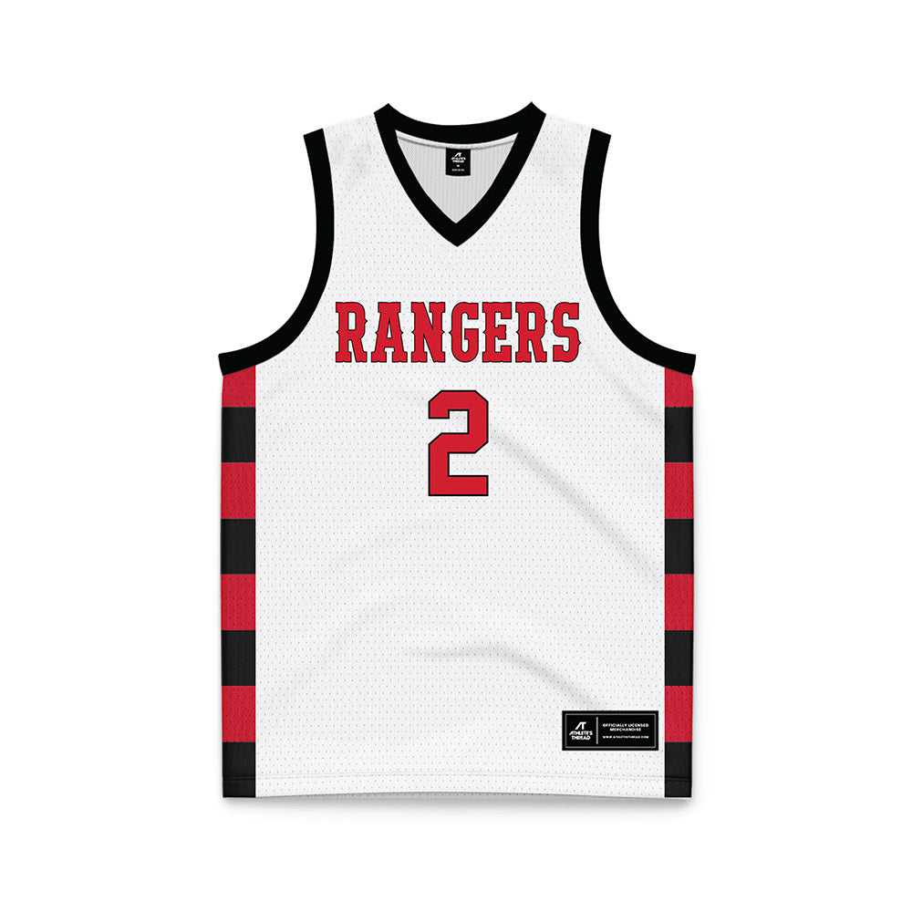NWOSU - NCAA Men's Basketball : Justin Norris - White Basketball Jersey-0
