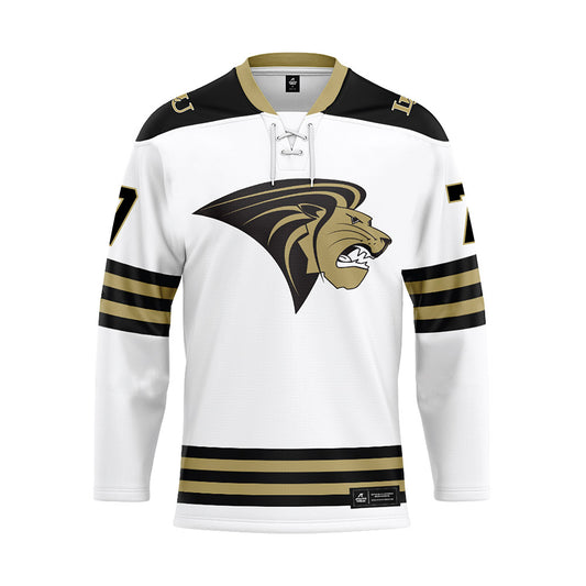 Lindenwood - NCAA Women's Ice Hockey : Ellie Muscedere - White Hockey Jersey-0
