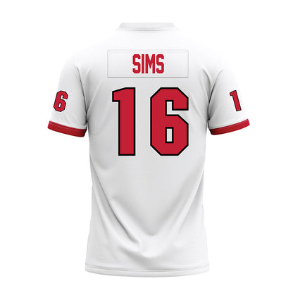 Miami of Ohio - NCAA Football : Ryan Sims - White Premium Football Jersey-1
