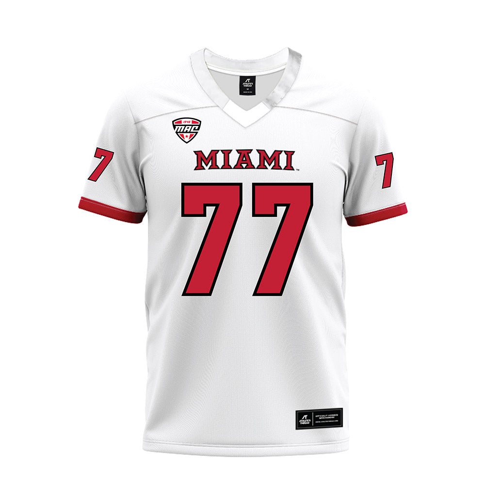 Miami of Ohio - NCAA Football : Austin Uke - White Premium Football Jersey-0