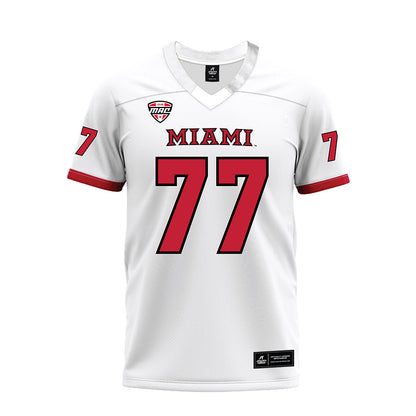 Miami of Ohio - NCAA Football : Austin Uke - White Premium Football Jersey-0