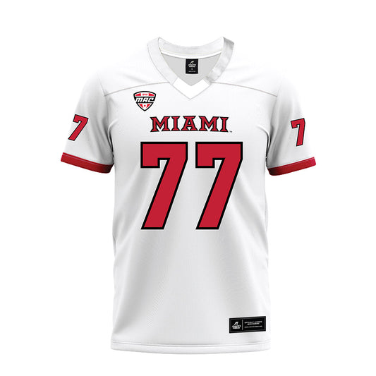 Miami of Ohio - NCAA Football : Austin Uke - White Premium Football Jersey-0