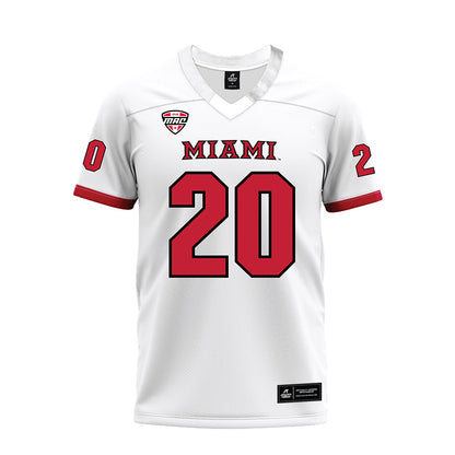 Miami of Ohio - NCAA Football : Ian Tepas - White Premium Football Jersey-0