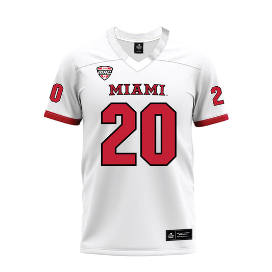 Miami of Ohio - NCAA Football : Ian Tepas - White Premium Football Jersey-0