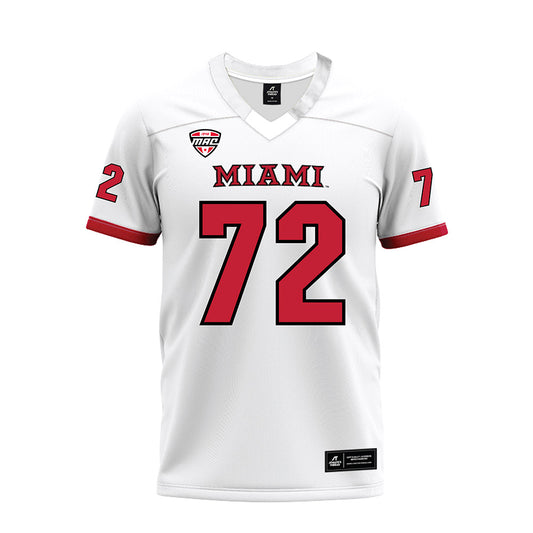 Miami of Ohio - NCAA Football : Kris Manu - White Premium Football Jersey-0