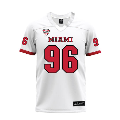Miami of Ohio - NCAA Football : Carmine Orozco - White Premium Football Jersey-0