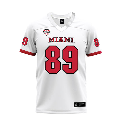 Miami of Ohio - NCAA Football : Brayden Boeing - White Premium Football Jersey-0