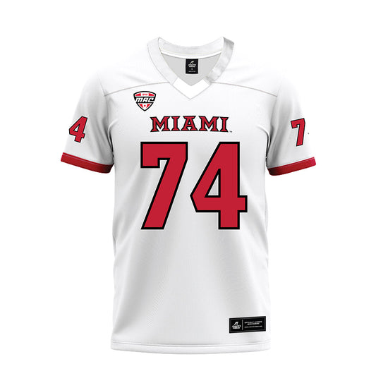 Miami of Ohio - NCAA Football : Greg Smith Jr. - White Premium Football Jersey-0