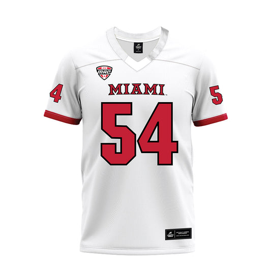 Miami of Ohio - NCAA Football : Aiden Howard - White Premium Football Jersey-0
