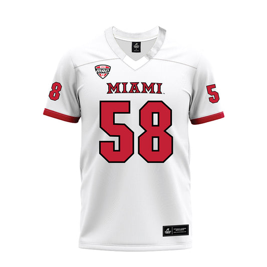 Miami of Ohio - NCAA Football : Gray Maultsby - White Premium Football Jersey-0