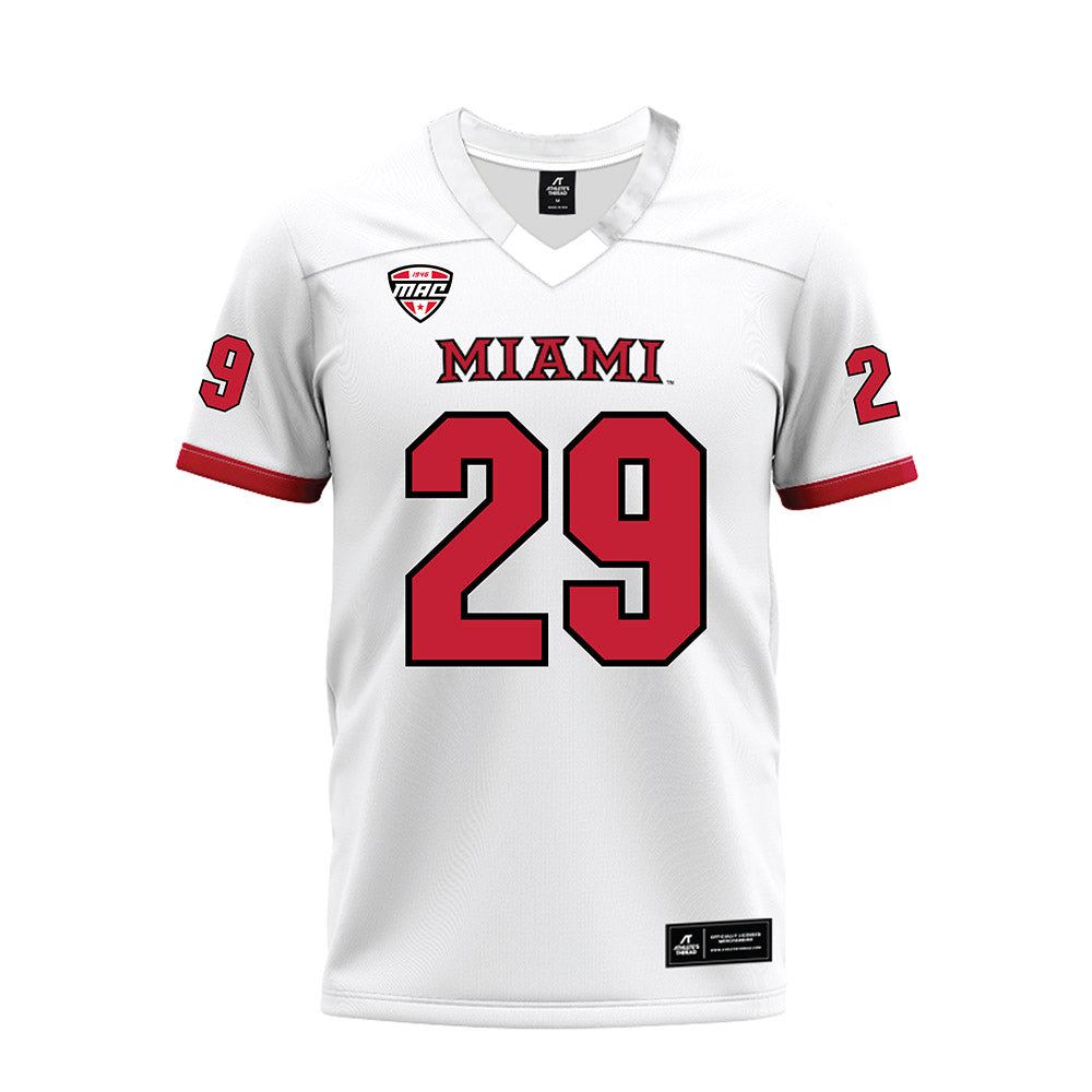 Miami of Ohio - NCAA Football : Silas Walters - White Premium Football Jersey-0