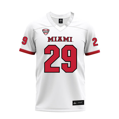 Miami of Ohio - NCAA Football : Silas Walters - White Premium Football Jersey-0