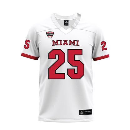 Miami of Ohio - NCAA Football : Mitchell Bolden - White Premium Football Jersey-0