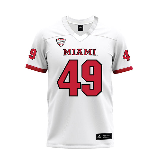 Miami of Ohio - NCAA Football : Anthony Ludington - White Premium Football Jersey-0
