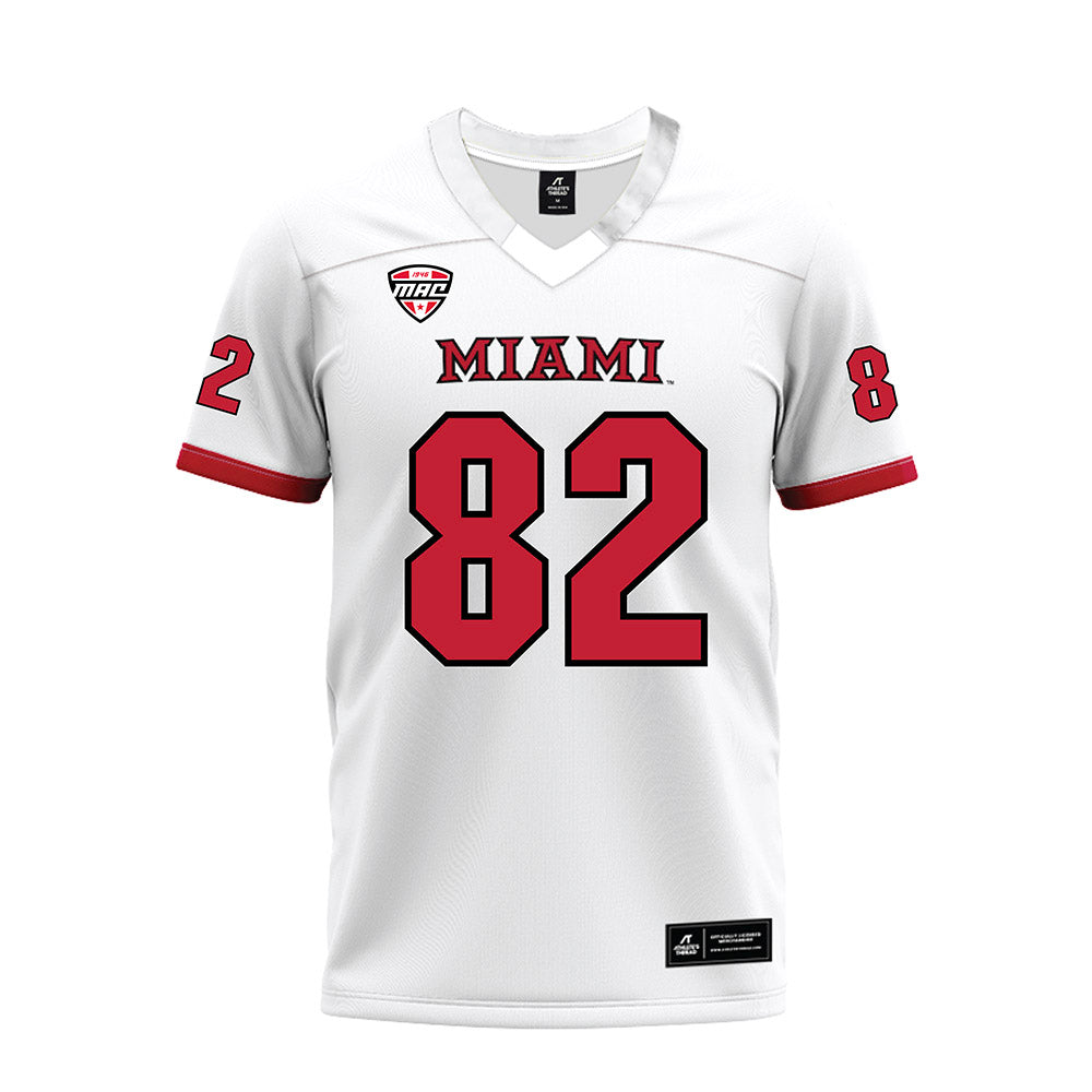 Miami of Ohio - NCAA Football : Paolo Papalia - White Premium Football Jersey-0