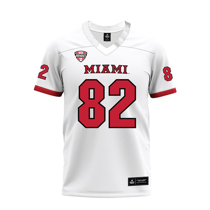 Miami of Ohio - NCAA Football : Paolo Papalia - White Premium Football Jersey-0
