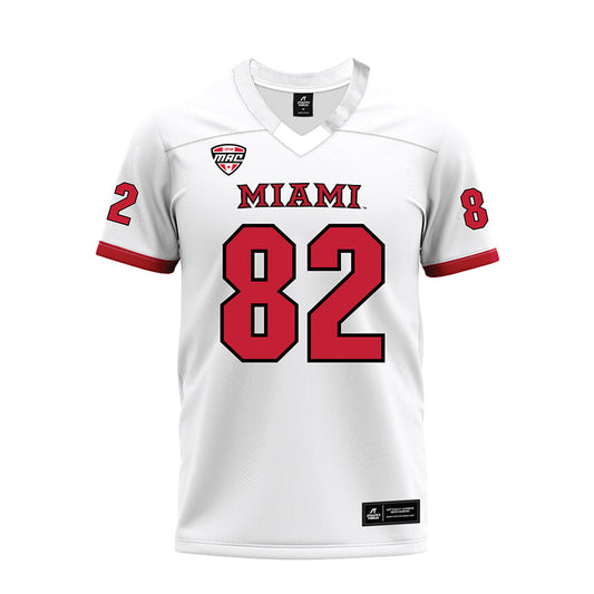 Miami of Ohio - NCAA Football : Paolo Papalia - White Premium Football Jersey-0