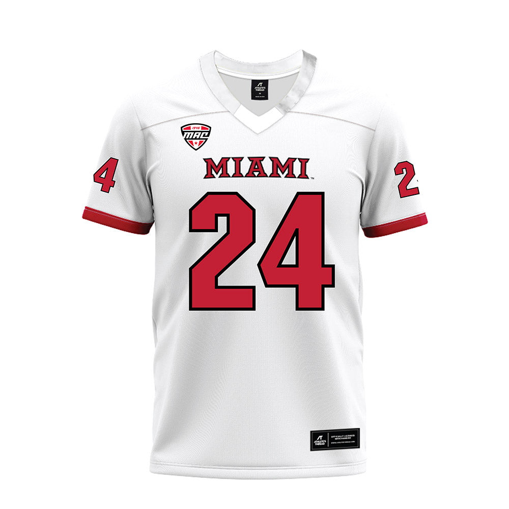 Miami of Ohio - NCAA Football : Mychal Yharbrough - White Premium Football Jersey