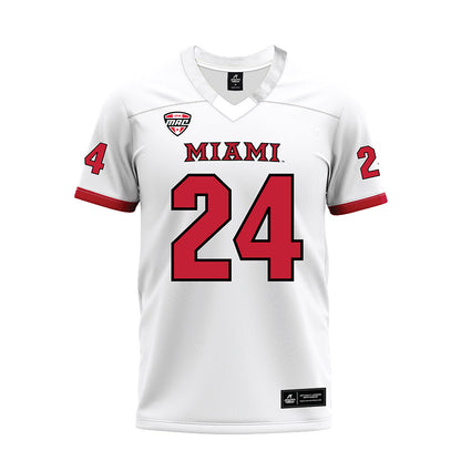 Miami of Ohio - NCAA Football : Mychal Yharbrough - White Premium Football Jersey
