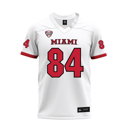 Miami of Ohio - NCAA Football : Cole Weaver - White Premium Football Jersey-0
