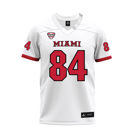 Miami of Ohio - NCAA Football : Cole Weaver - White Premium Football Jersey-0