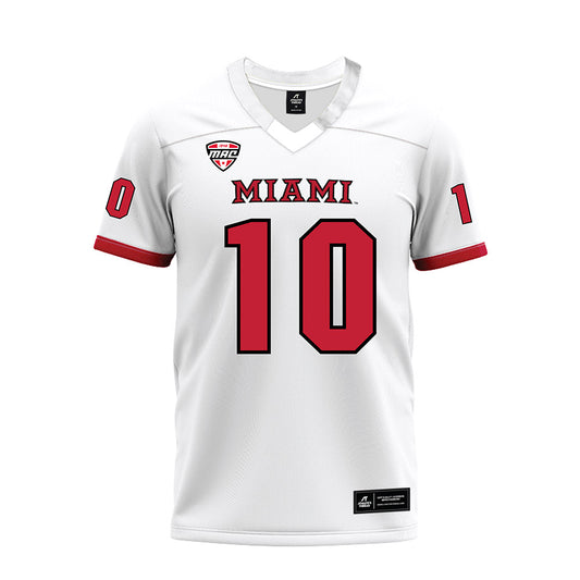 Miami of Ohio - NCAA Football : Lynel Billups-Williams - White Premium Football Jersey-0