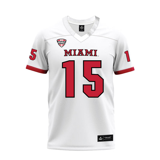 Miami of Ohio - NCAA Football : Cade McDonald - White Premium Football Jersey