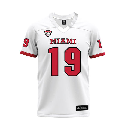 Miami of Ohio - NCAA Football : Jerome Smith - White Premium Football Jersey-0